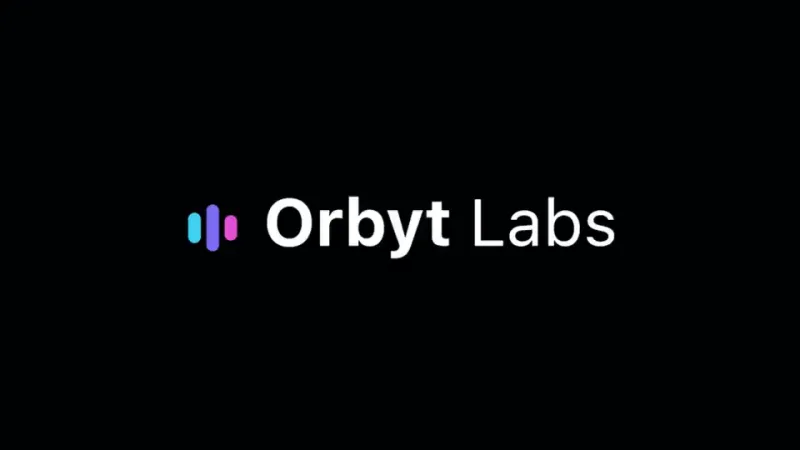 The Orbyt Labs wordmark in white on a black field, beside a three bar icon in cyan, purple and magenta with the shortest bar on the right.